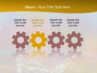 Splash Blue Background PowerPoint Template