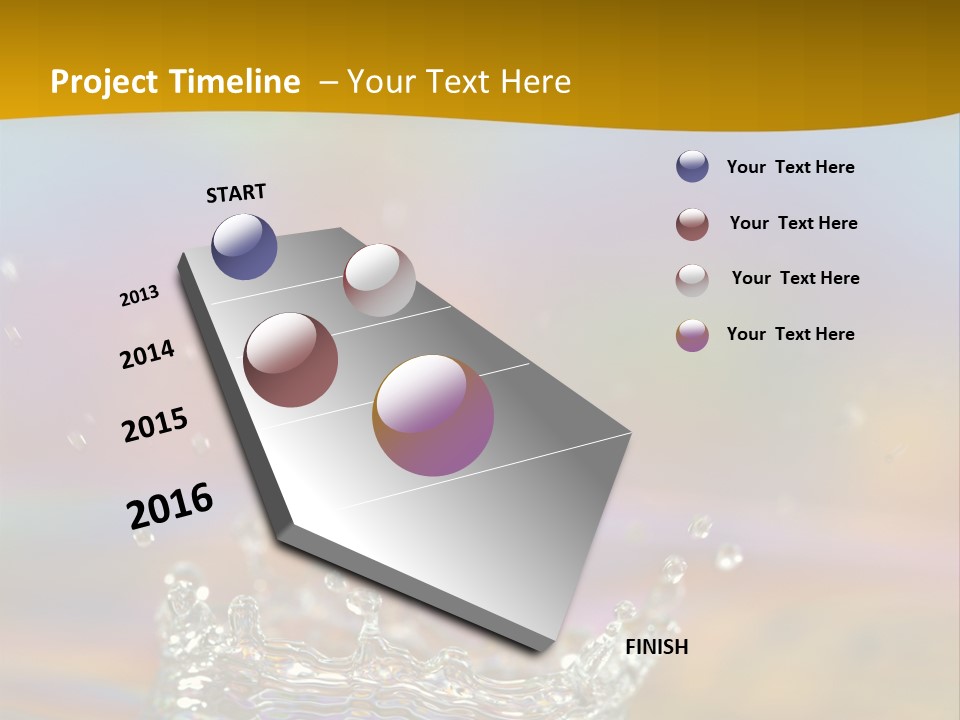 Splash Blue Background PowerPoint Template