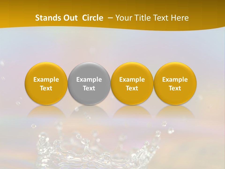Splash Blue Background PowerPoint Template