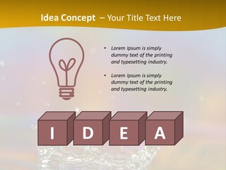 Splash Blue Background PowerPoint Template