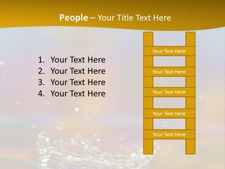 Splash Blue Background PowerPoint Template