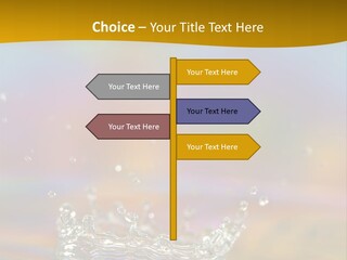 Splash Blue Background PowerPoint Template