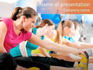 Stretching Training Active PowerPoint Template