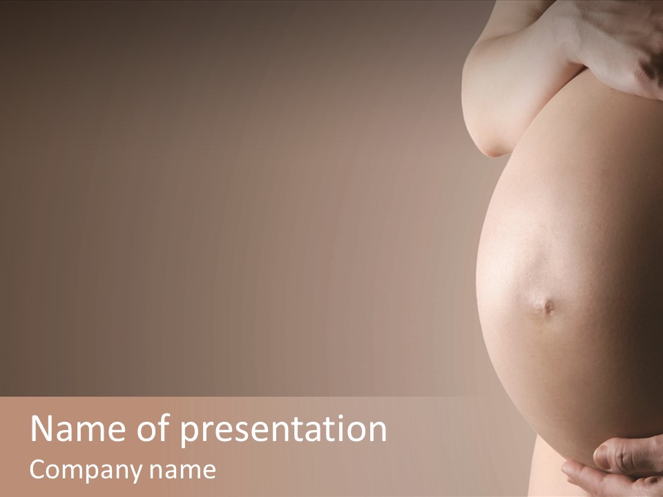 Hold Abdomen Young PowerPoint Template