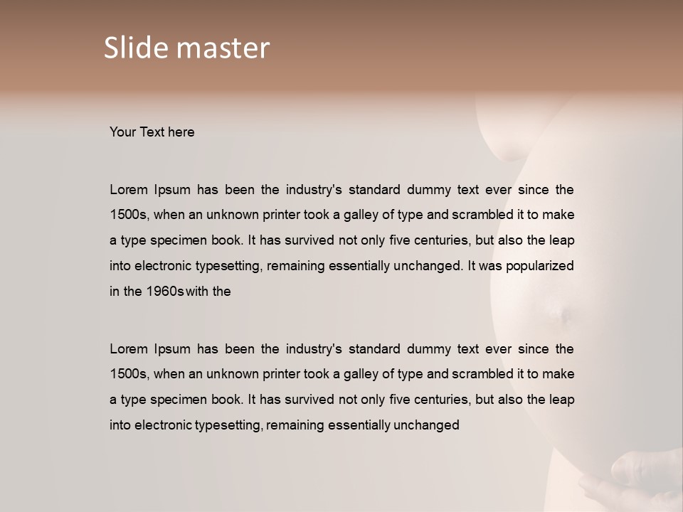 Hold Abdomen Young PowerPoint Template