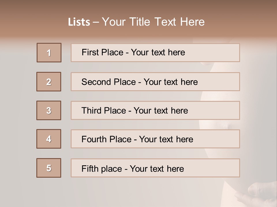 Hold Abdomen Young PowerPoint Template