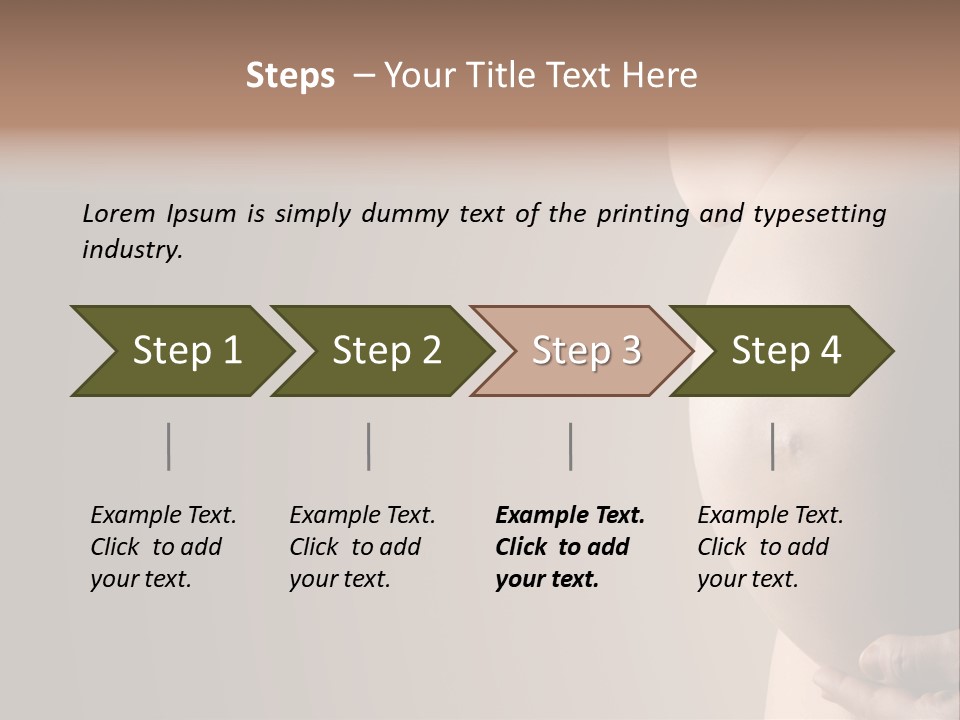 Hold Abdomen Young PowerPoint Template