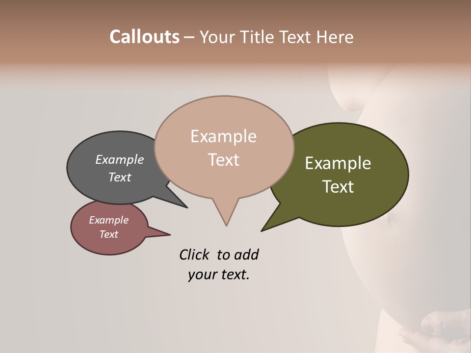 Hold Abdomen Young PowerPoint Template