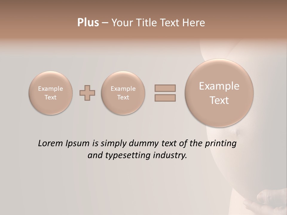 Hold Abdomen Young PowerPoint Template