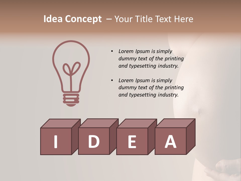 Hold Abdomen Young PowerPoint Template