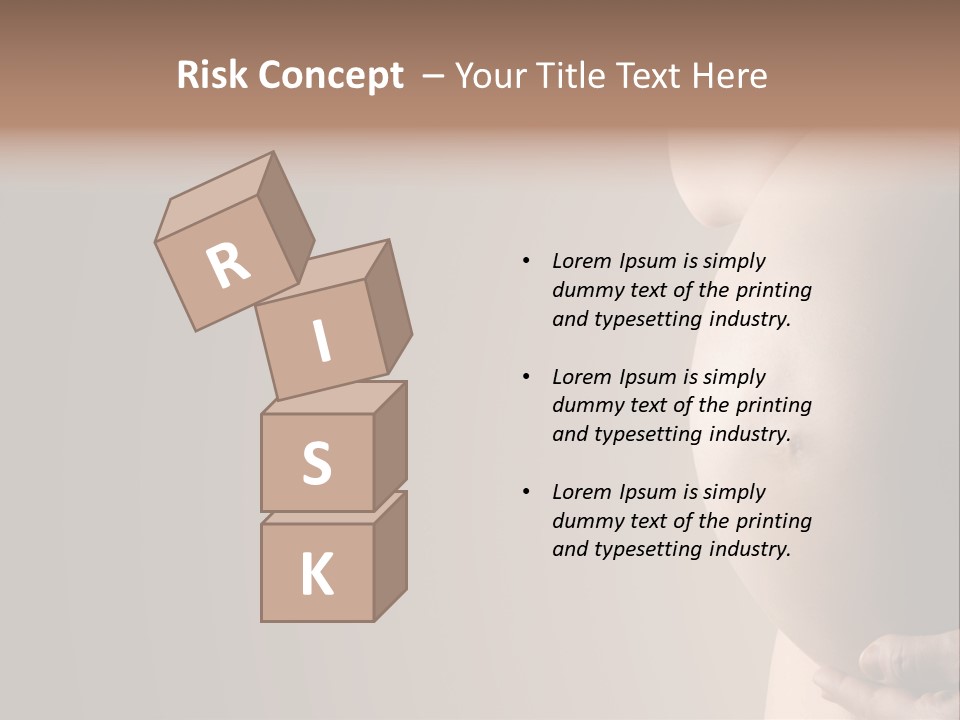 Hold Abdomen Young PowerPoint Template