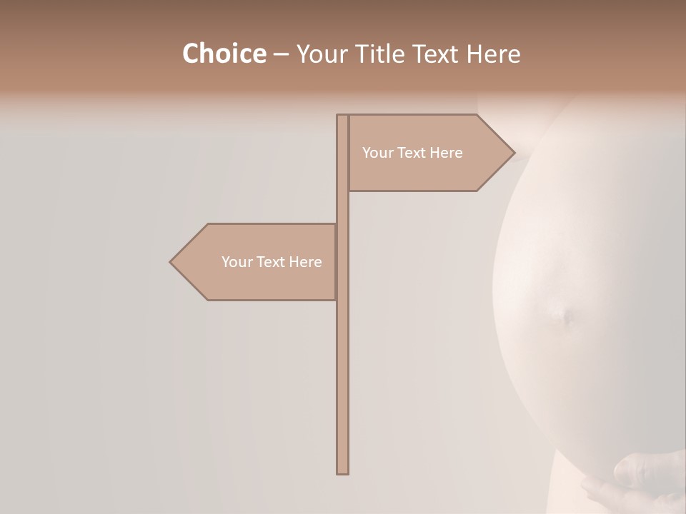 Hold Abdomen Young PowerPoint Template