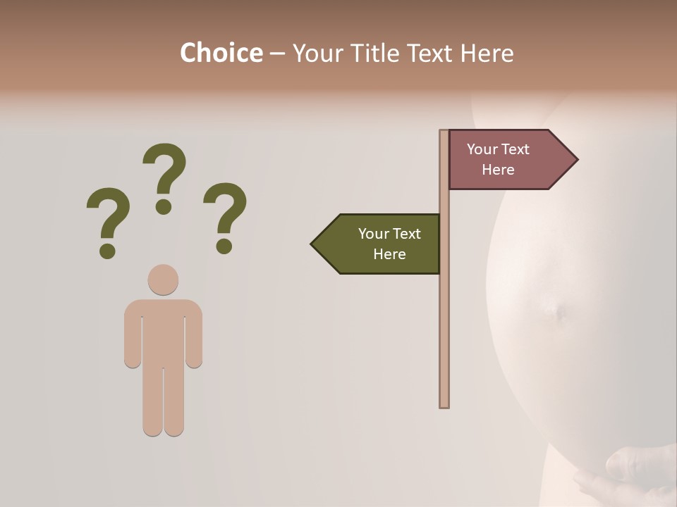 Hold Abdomen Young PowerPoint Template