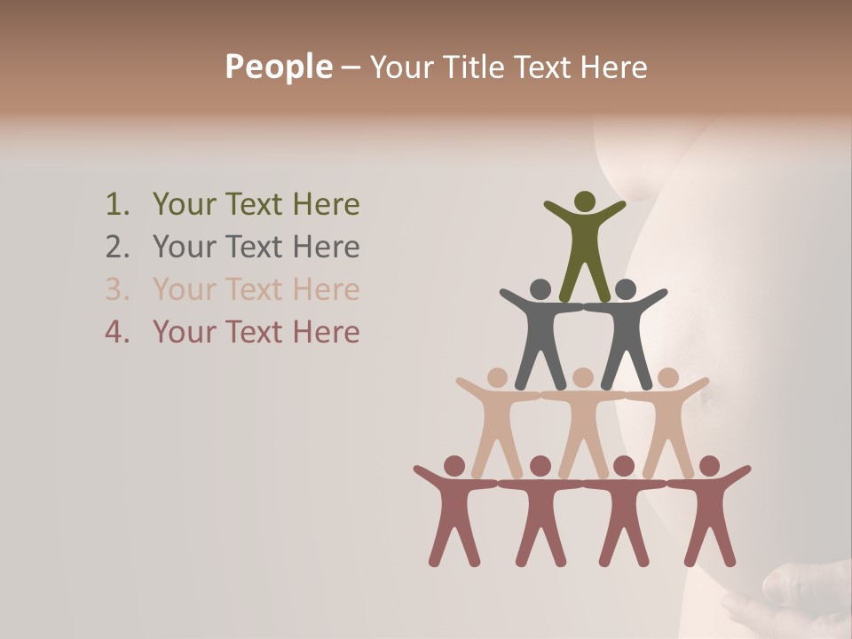 Hold Abdomen Young PowerPoint Template