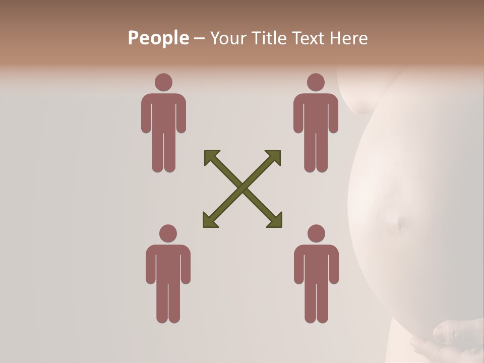 Hold Abdomen Young PowerPoint Template