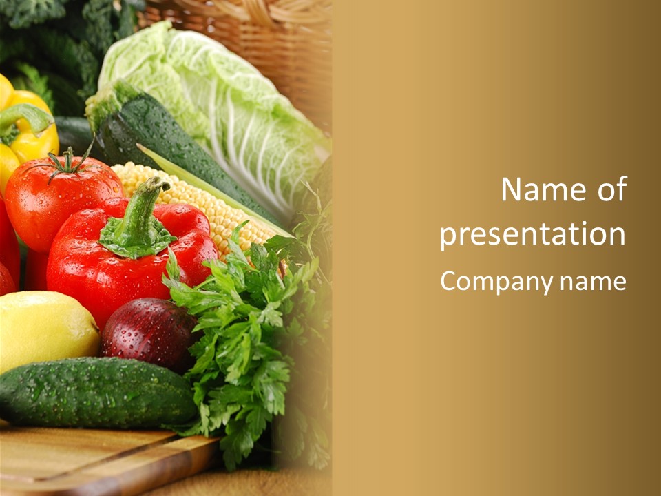 Garden Market Recipe PowerPoint Template