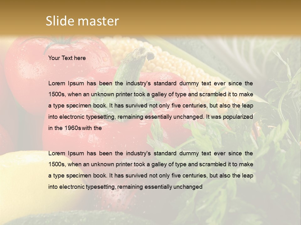 Garden Market Recipe PowerPoint Template