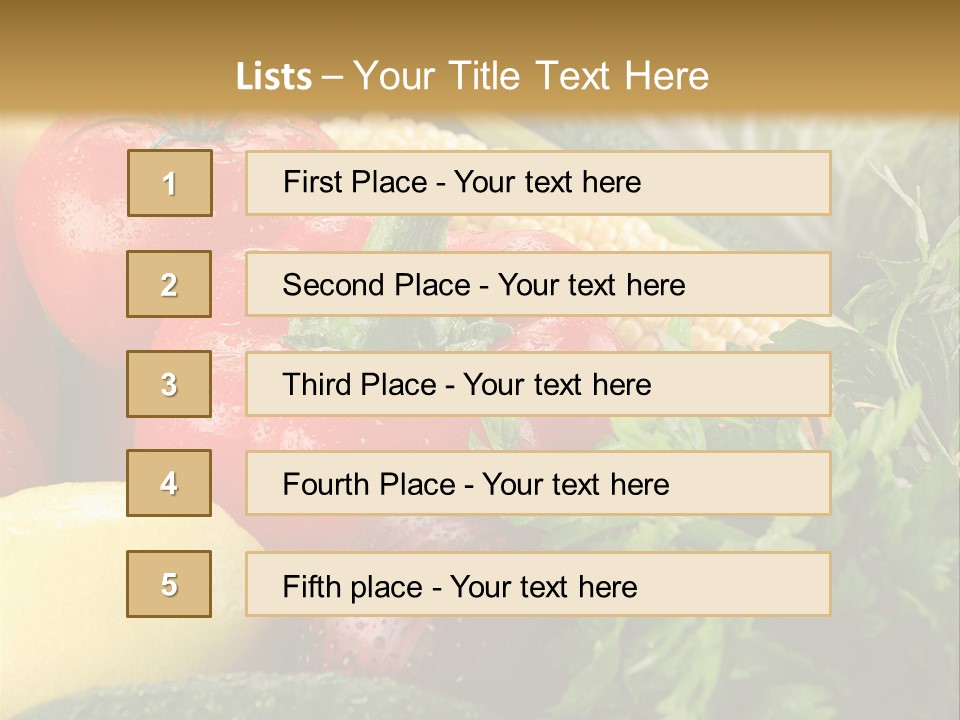 Garden Market Recipe PowerPoint Template