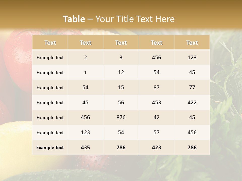 Garden Market Recipe PowerPoint Template