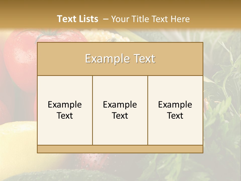 Garden Market Recipe PowerPoint Template