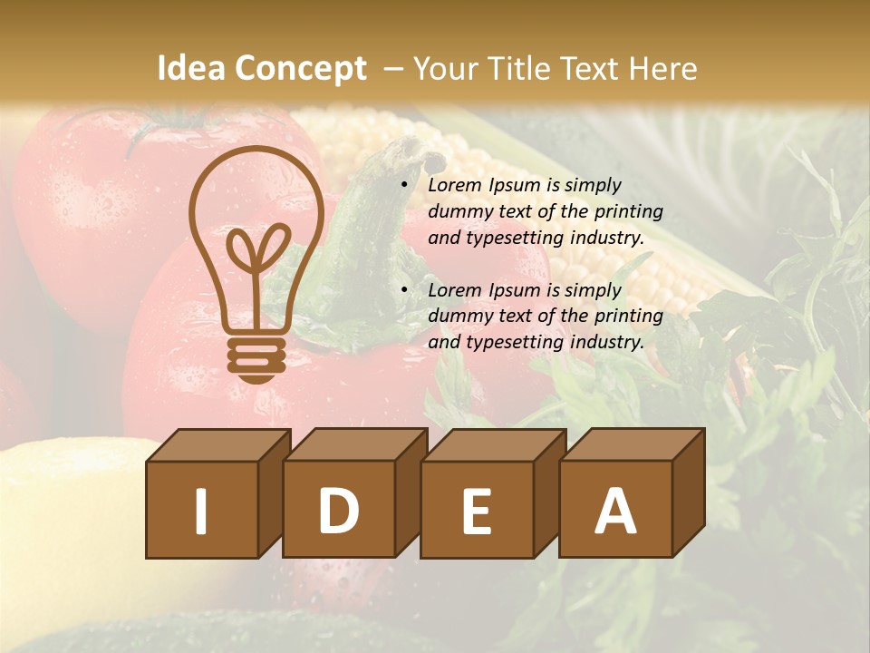 Garden Market Recipe PowerPoint Template