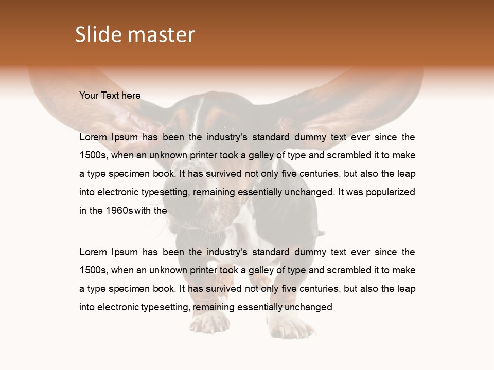 Isolated Humor Tongue PowerPoint Template