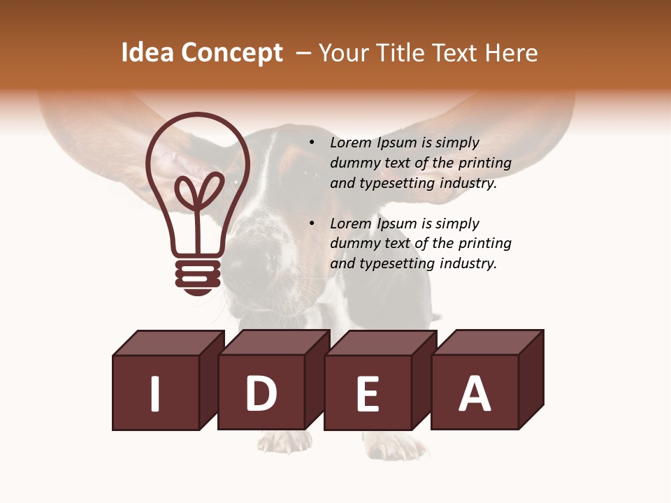 Isolated Humor Tongue PowerPoint Template