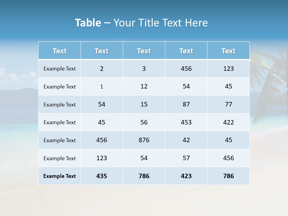 Palm Sky Tropical PowerPoint Template