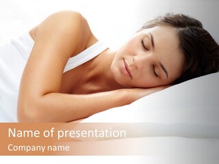 White Relaxation Sheet PowerPoint Template