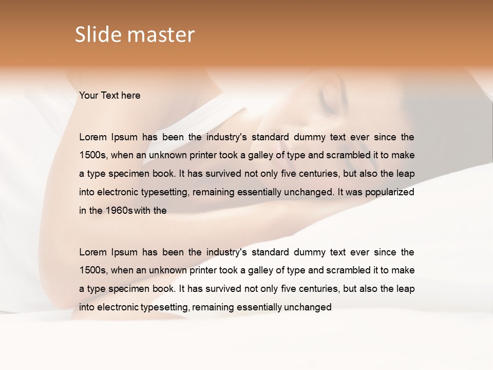 White Relaxation Sheet PowerPoint Template