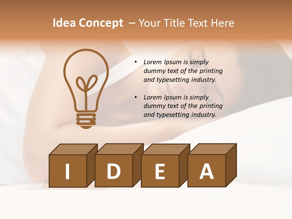 White Relaxation Sheet PowerPoint Template