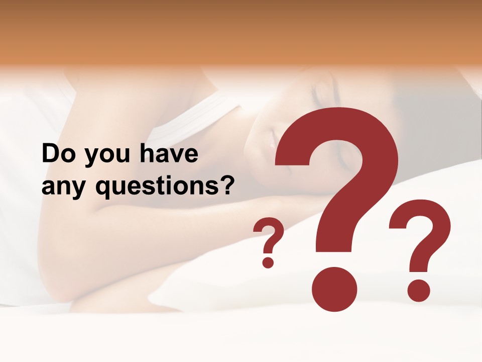 White Relaxation Sheet PowerPoint Template