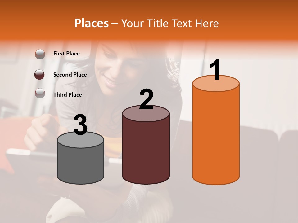 Window Woman Holding PowerPoint Template