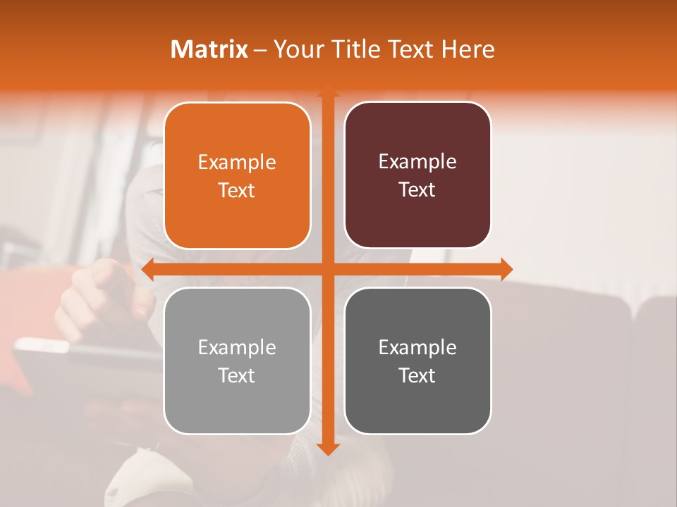 Window Woman Holding PowerPoint Template