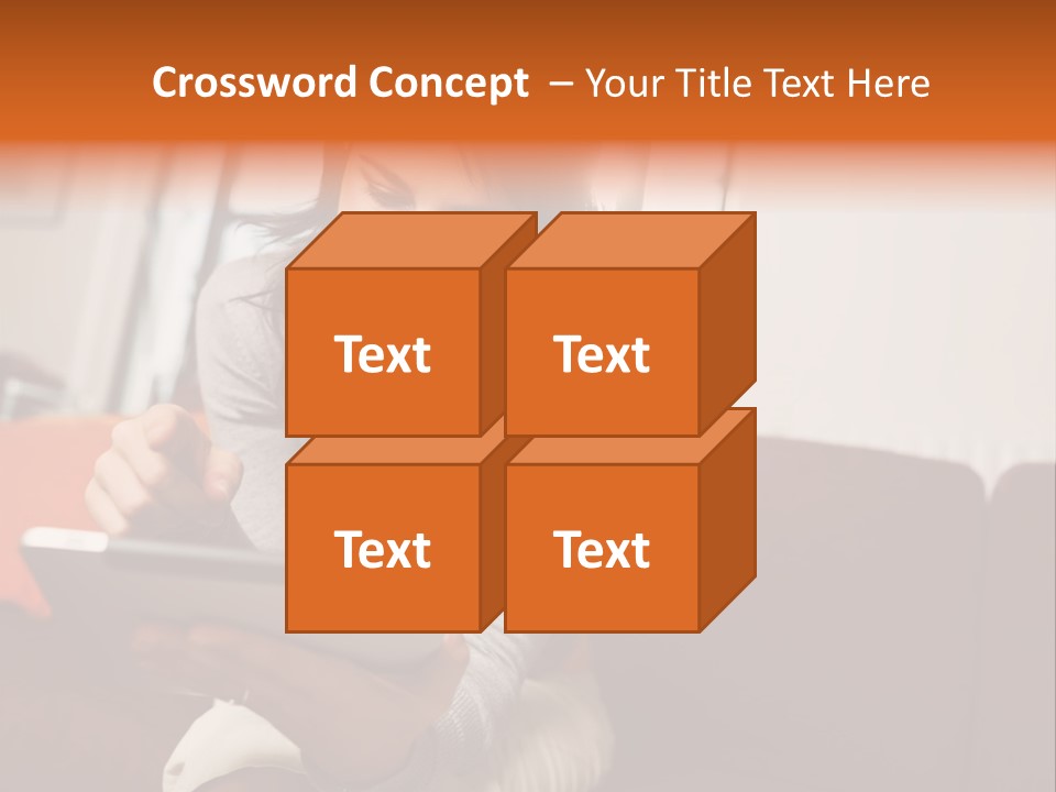 Window Woman Holding PowerPoint Template