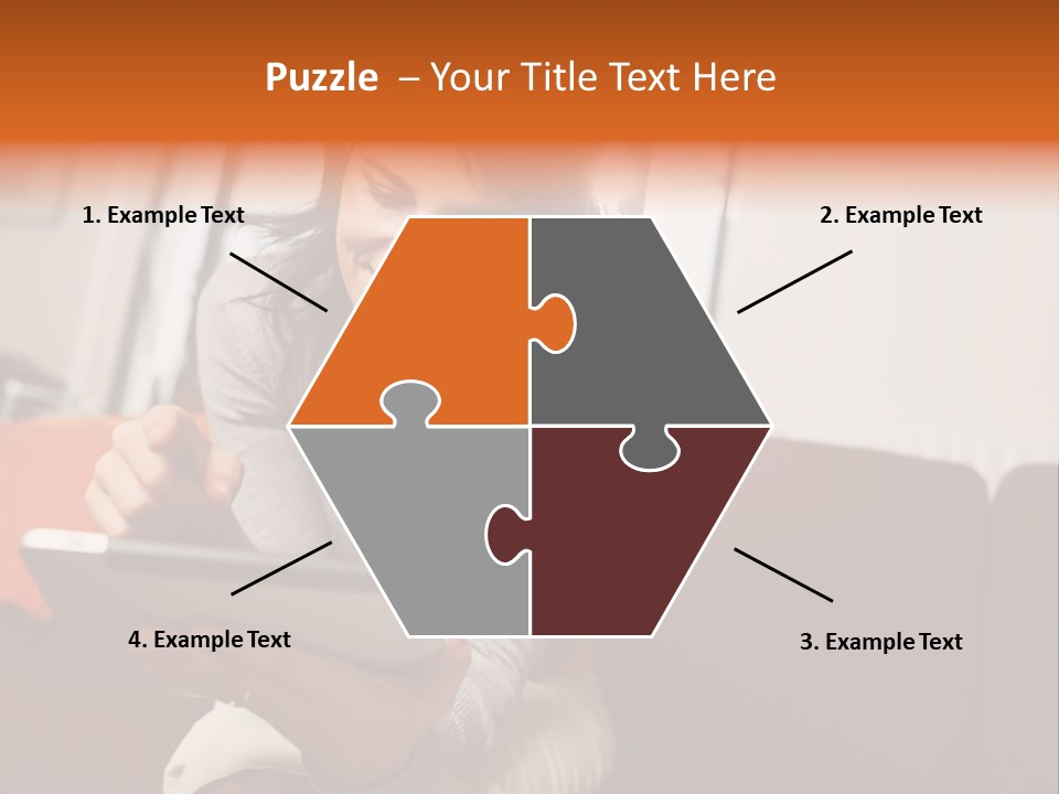 Window Woman Holding PowerPoint Template