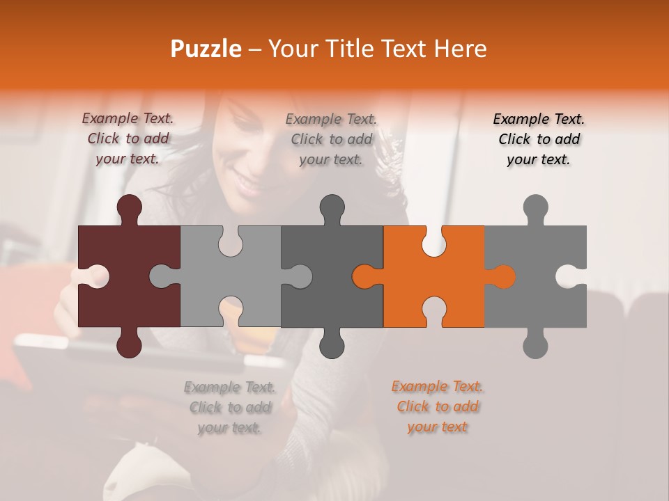 Window Woman Holding PowerPoint Template