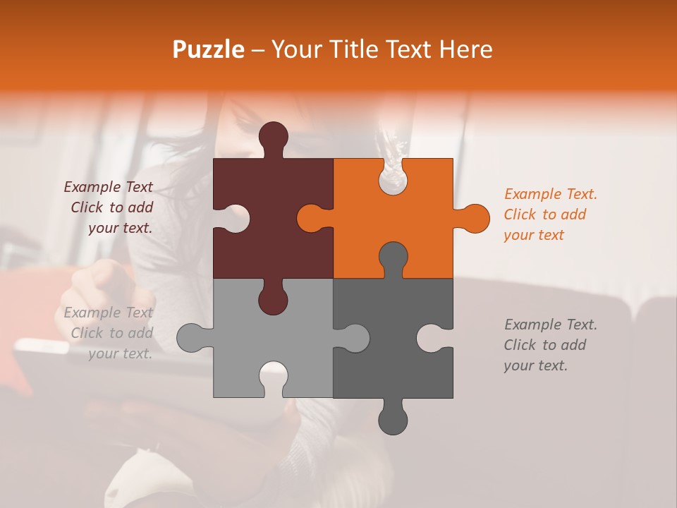 Window Woman Holding PowerPoint Template