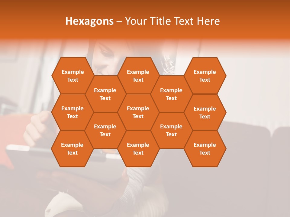 Window Woman Holding PowerPoint Template