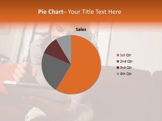 Window Woman Holding PowerPoint Template