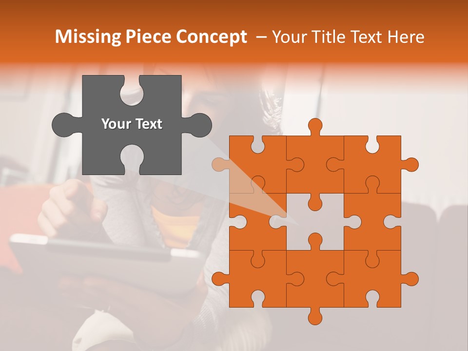 Window Woman Holding PowerPoint Template