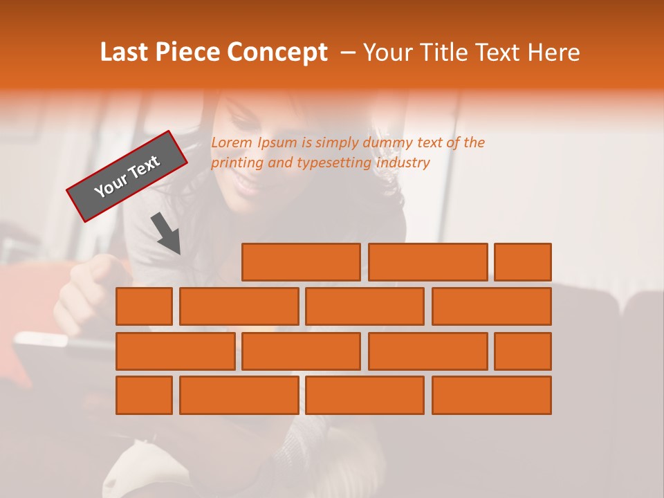 Window Woman Holding PowerPoint Template