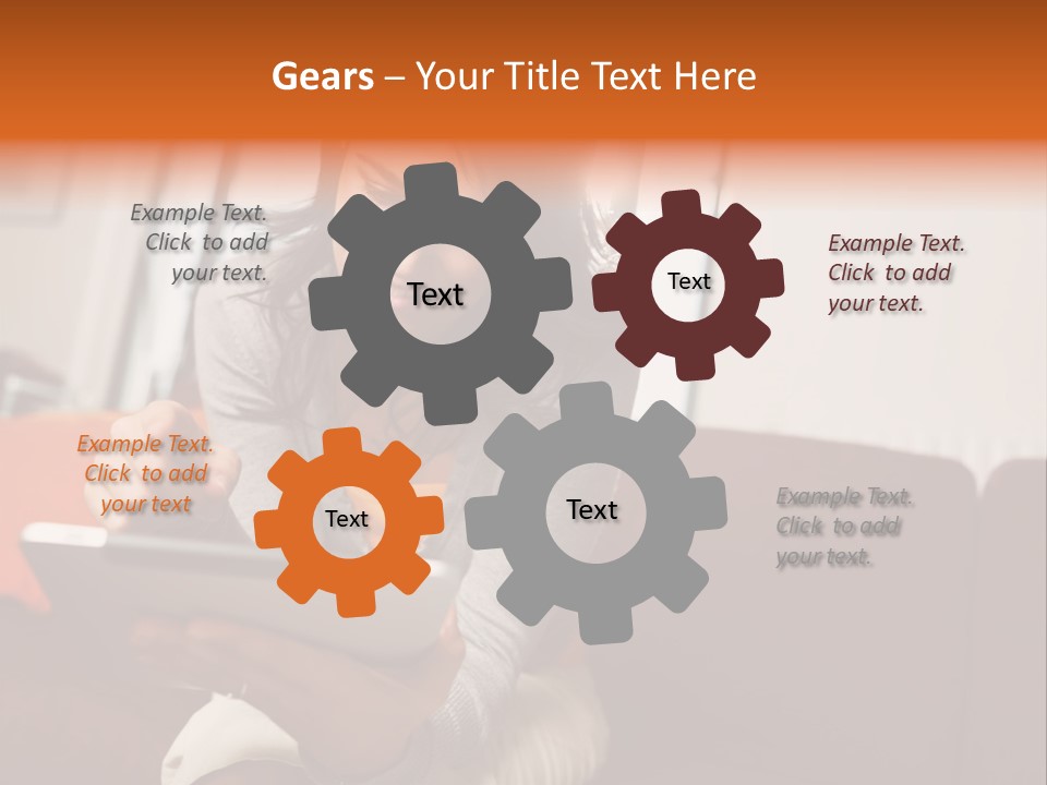 Window Woman Holding PowerPoint Template