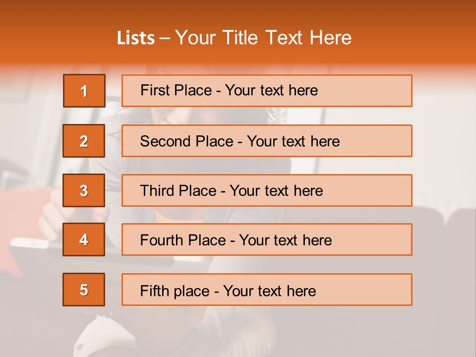 Window Woman Holding PowerPoint Template