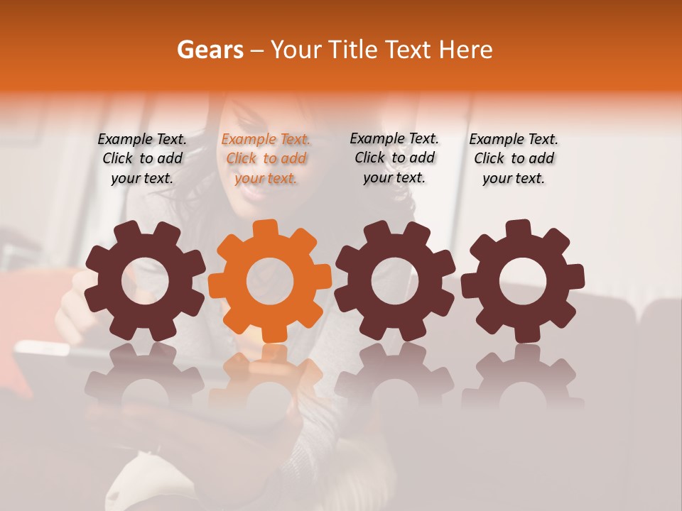 Window Woman Holding PowerPoint Template