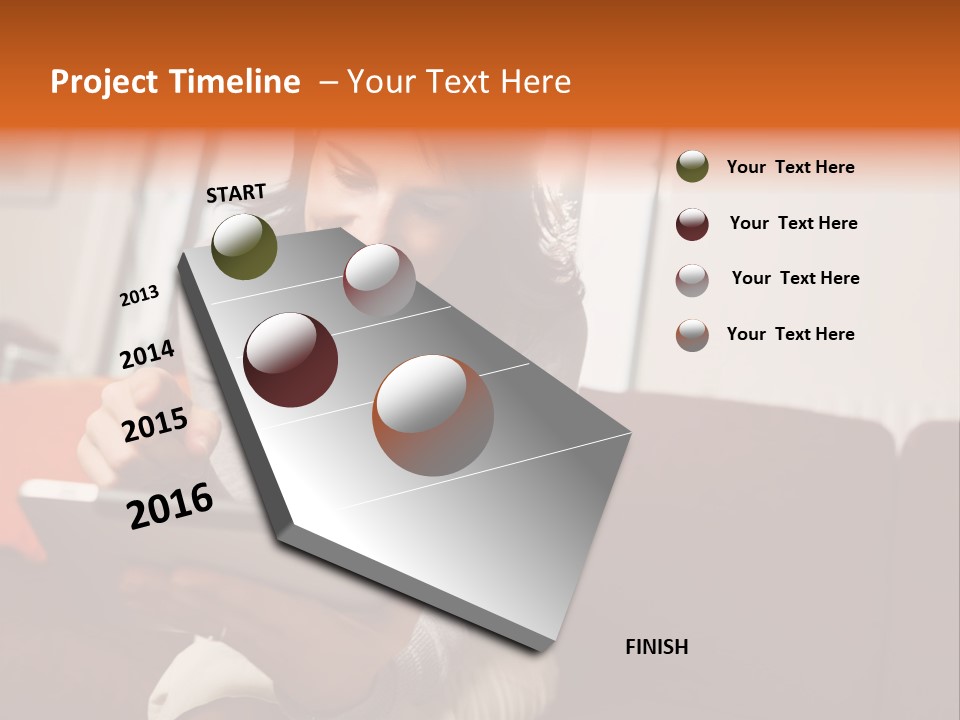 Window Woman Holding PowerPoint Template