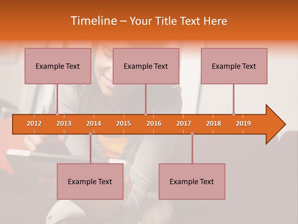 Window Woman Holding PowerPoint Template