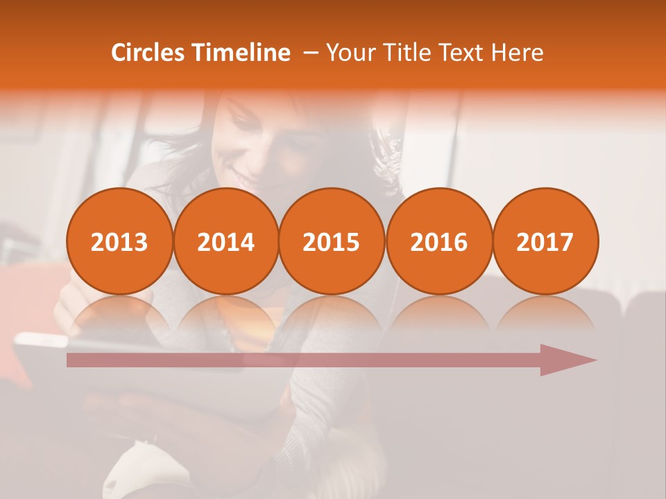 Window Woman Holding PowerPoint Template