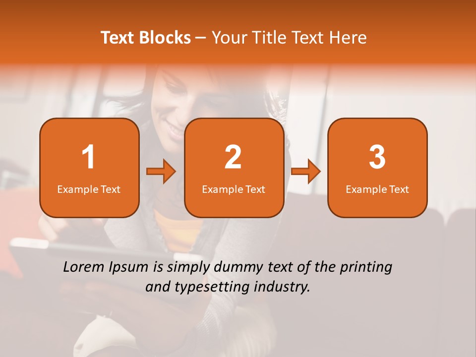 Window Woman Holding PowerPoint Template