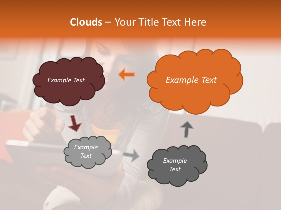 Window Woman Holding PowerPoint Template